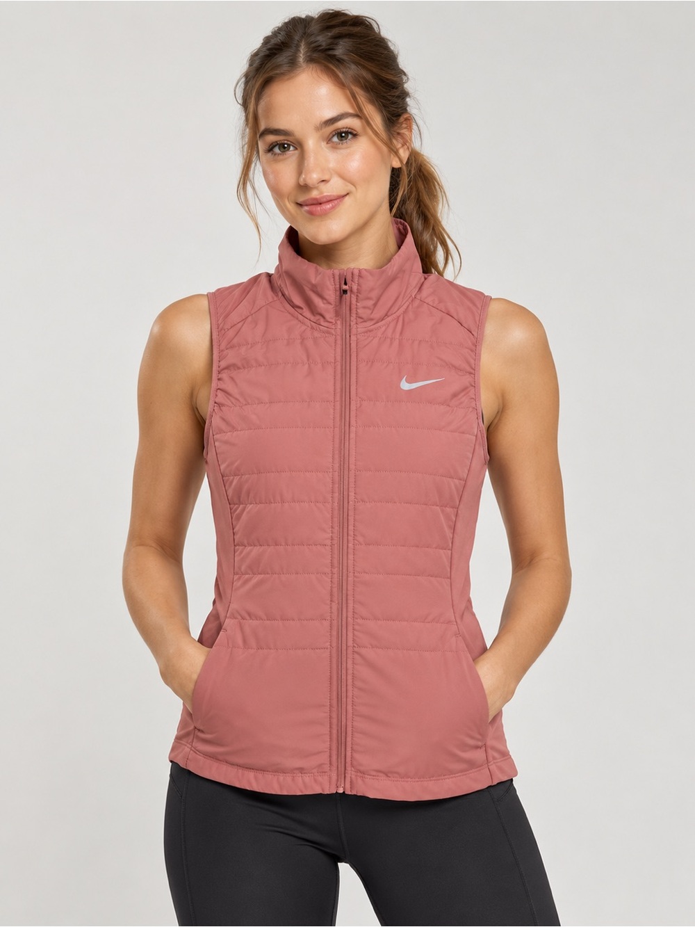 Nike Women’s Sleeveless Puffer Vest - Dusty Rose